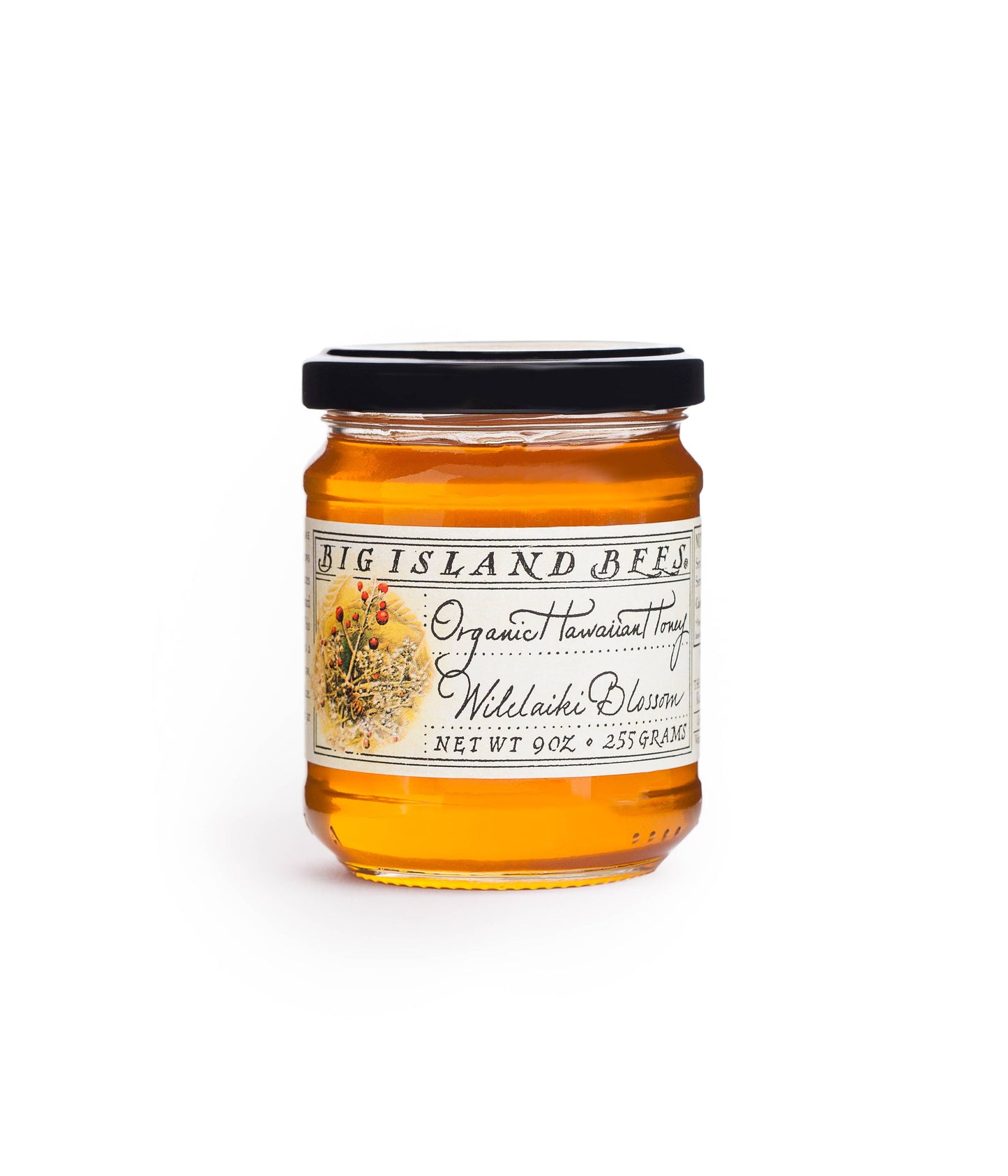 Hawaiian Honey in 9 oz jars: Organic Ohia Lehua Blossom Honey 9 oz jar