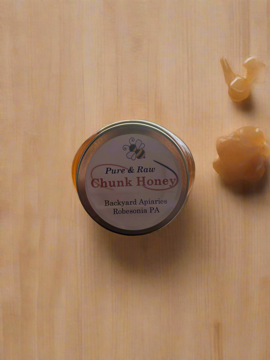 Pennsylvania "chunk" Honey (with honeycomb) - Backyard Apiaries