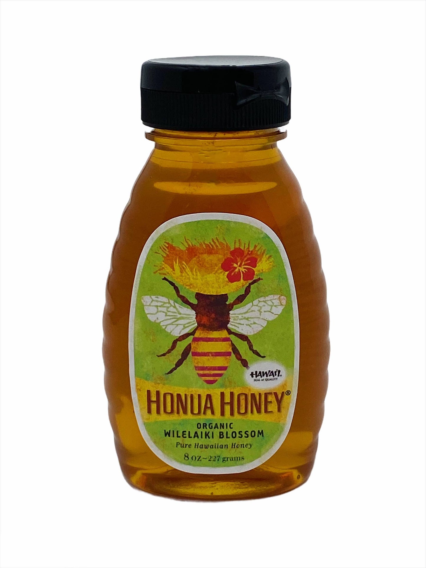 8oz Honua Honey Organic Wilelaiki in squeeze jar 12 pack