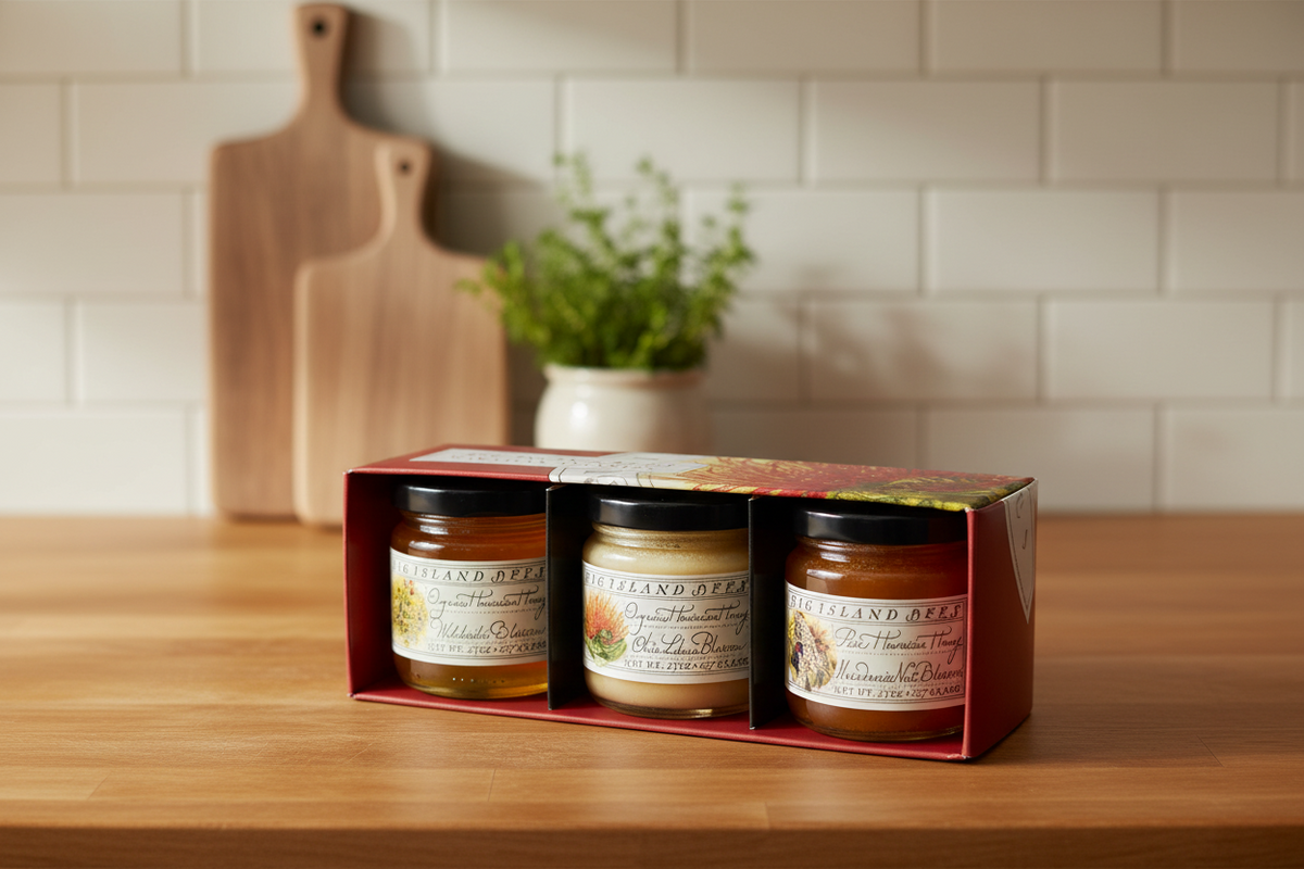 Hawaiian Single-Floral Honey Gift Set